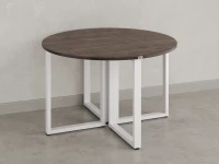 Круглый стол на О-образных опорах 1400x1400x750 RM187-14x14 Дуб Апрельский шоколад/Белый