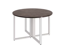 Круглый стол на О-образных опорах 1400x1400x750 RM187-14x14 Дуб Апрельский шоколад/Белый