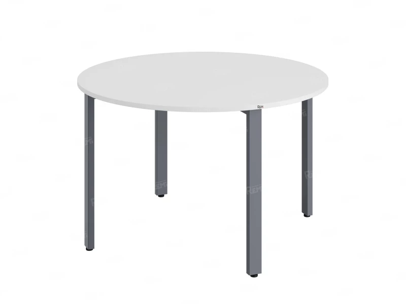 Круглый стол на П-образных опорах 1300x1300x750 RM186-13x13 Белый/Серый