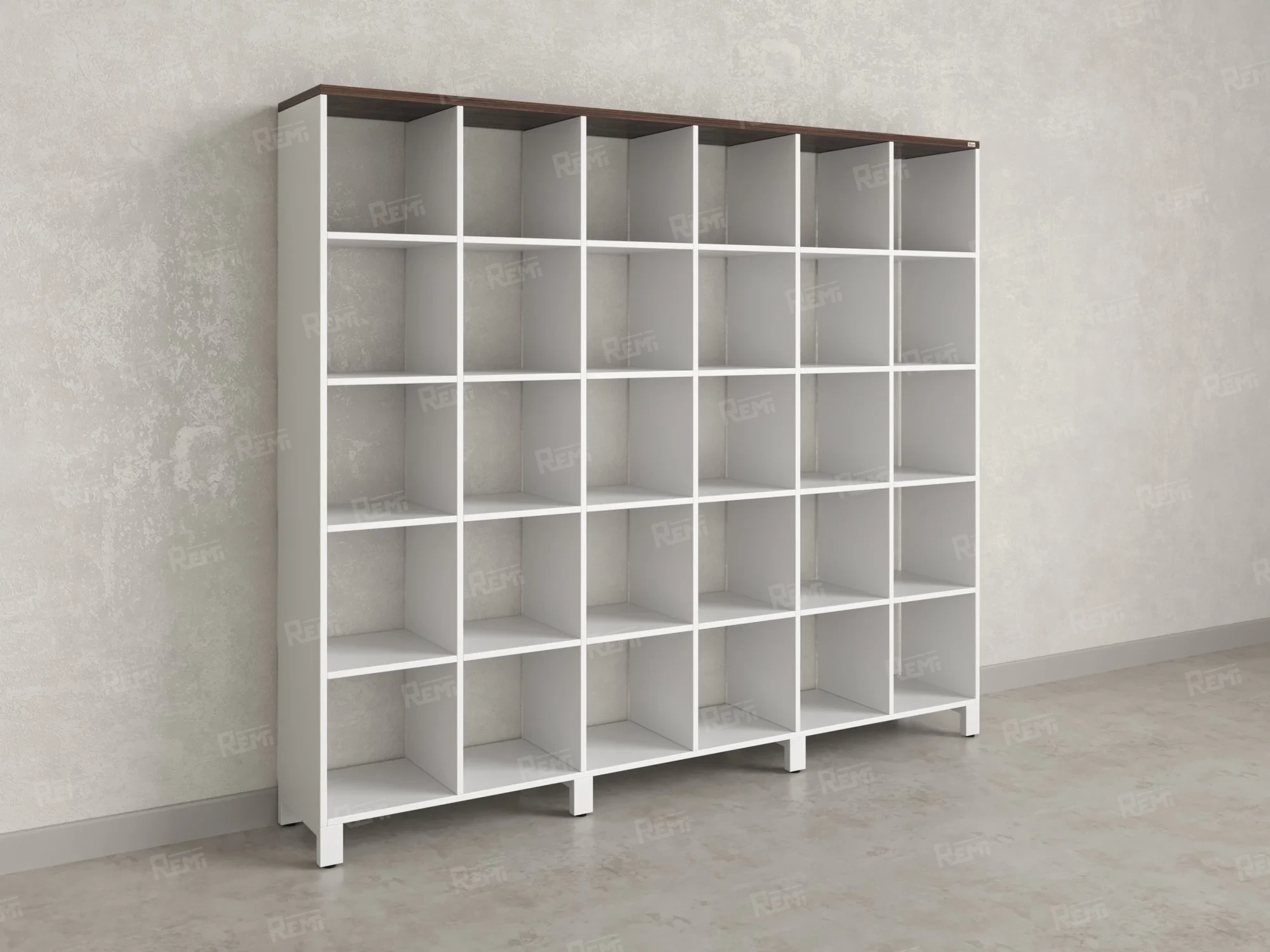 Стеллаж, 30 ячеек 2250х370х1980 RM143-225x37 Дуб Апрельский шоколад/Белый