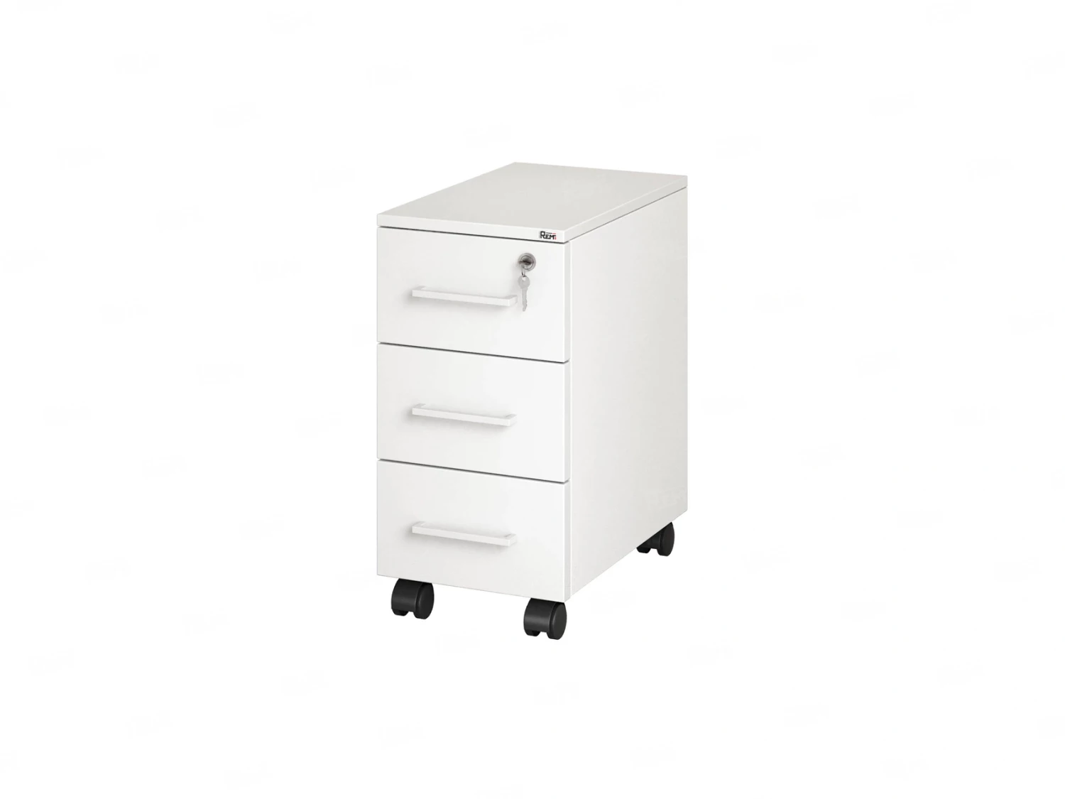 Тумба мобильная,3 ящика 300x500x600 RM123-30x50 Белый/Белый