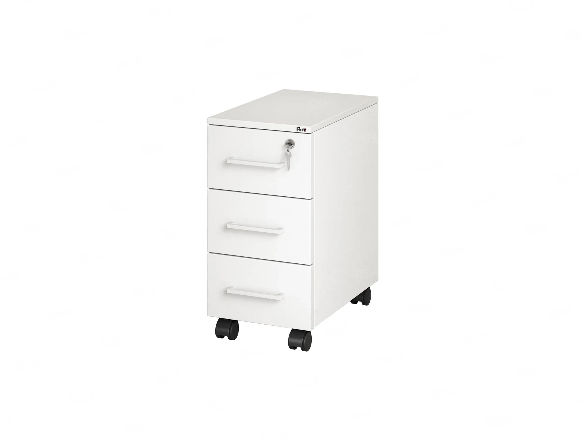 Тумба мобильная,3 ящика 300x500x600 RM123-30x50 Белый/Белый
