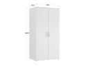Гардероб, на регулируемых опорах, штанга, 1 полка 900x600x1800 RM159-90x60 Белый/Белый
