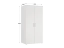 Гардероб, на регулируемых опорах, штанга, 1 полка 900x600x1800 RM159-90x60 Белый/Белый