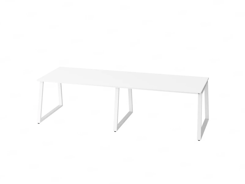Cтол для переговоров, на A-обазном каркасе 2200x1250x750 RM083-220x125 Белый/Белый