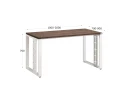 Стол прямой на О-образных опорах 1600x800x750 RM040-16x8 Дуб Апрельский шоколад/Белый