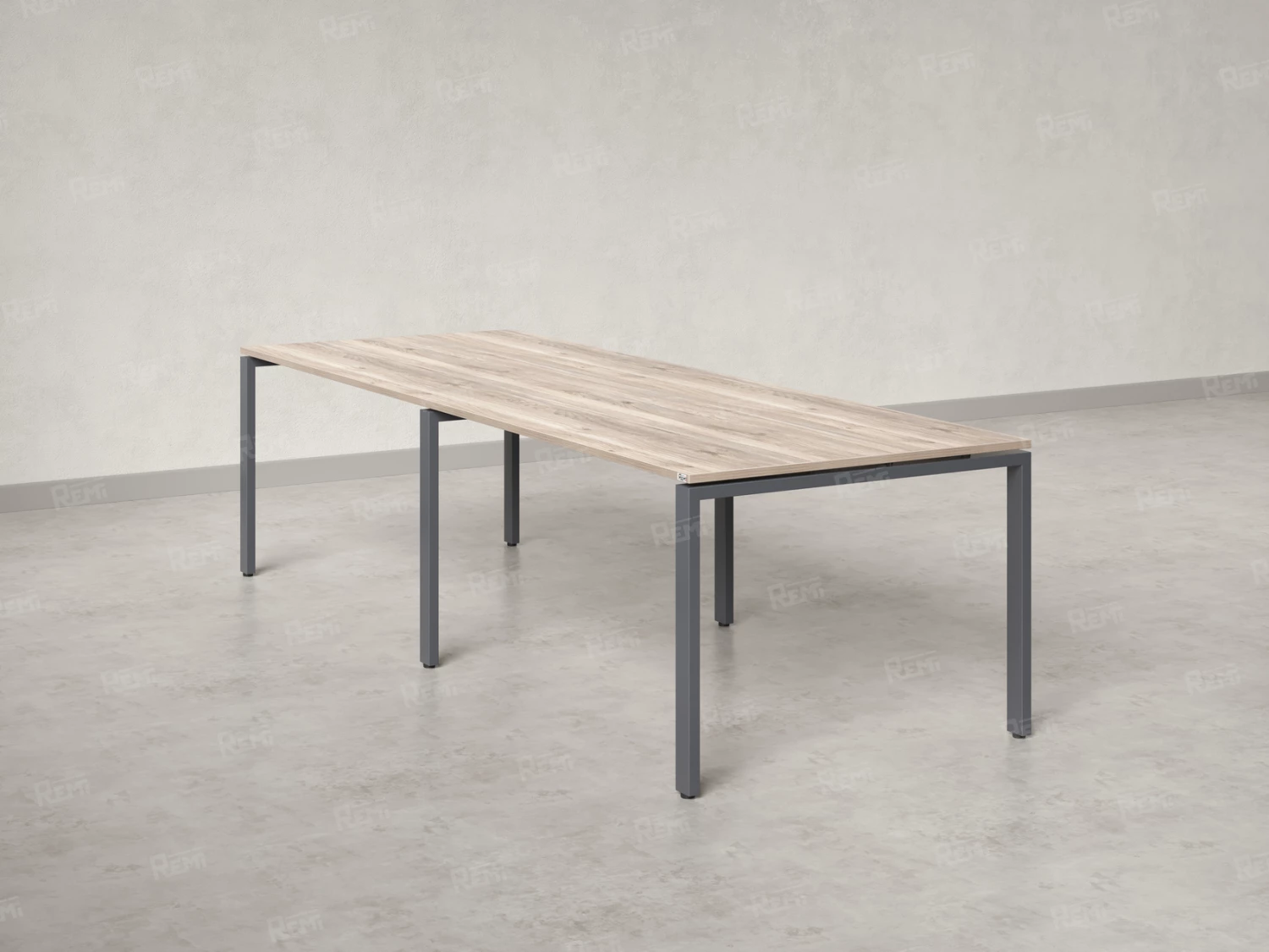 Cтол для переговоров, на П-образном каркасе 2200x1400x750 RM080-220x140 Дуб Маувелла/Серый