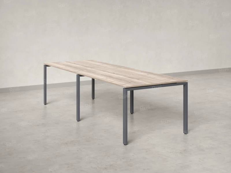 Cтол для переговоров, на П-образном каркасе 2200x1400x750 RM080-220x140 Дуб Маувелла/Серый