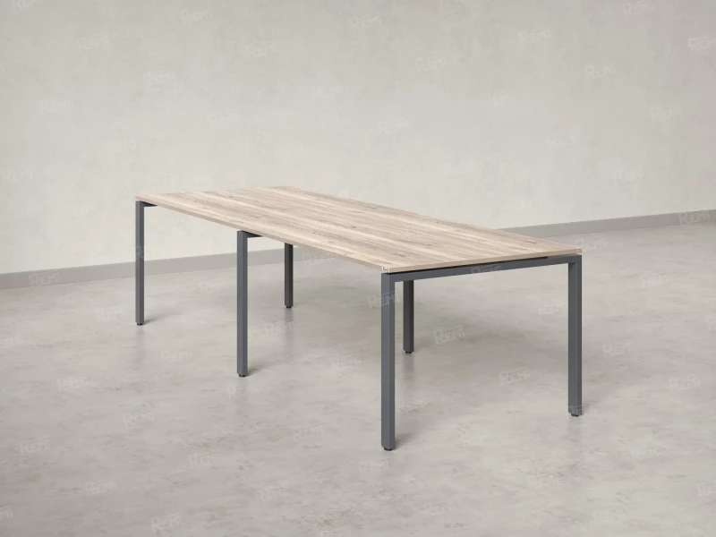 Cтол для переговоров, на П-образном каркасе 2200x1400x750 RM080-220x140 Дуб Маувелла/Серый