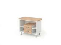 BRL RB074-100x60 Тумба сервисная на цокольных опорах 1000х600х760 Акация/Белый