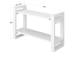 Полка настенная 900x300x500 RM194-90x30 Белый/Белый