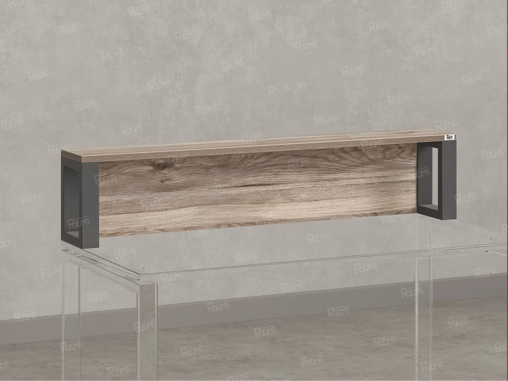 Надстройка для стола 800x200x300 RM208-80x40 Дуб Маувелла/Серый