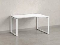 Стол угловой, О-опора, правый 1400x800/1000x750, RM054-14x8-10 Белый/Белый