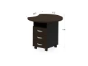 BRL RB088-77х86R Тумба приставная правая 770х860х740 Венге/Черный