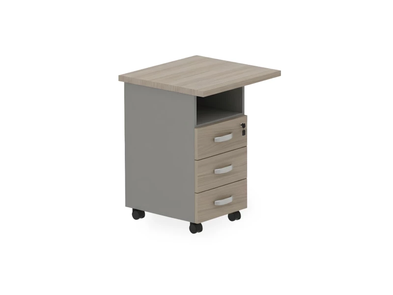 BRL RB092-45х58L Тумба приставная левая 650х580х740 Шорвуд/Серый вулканический