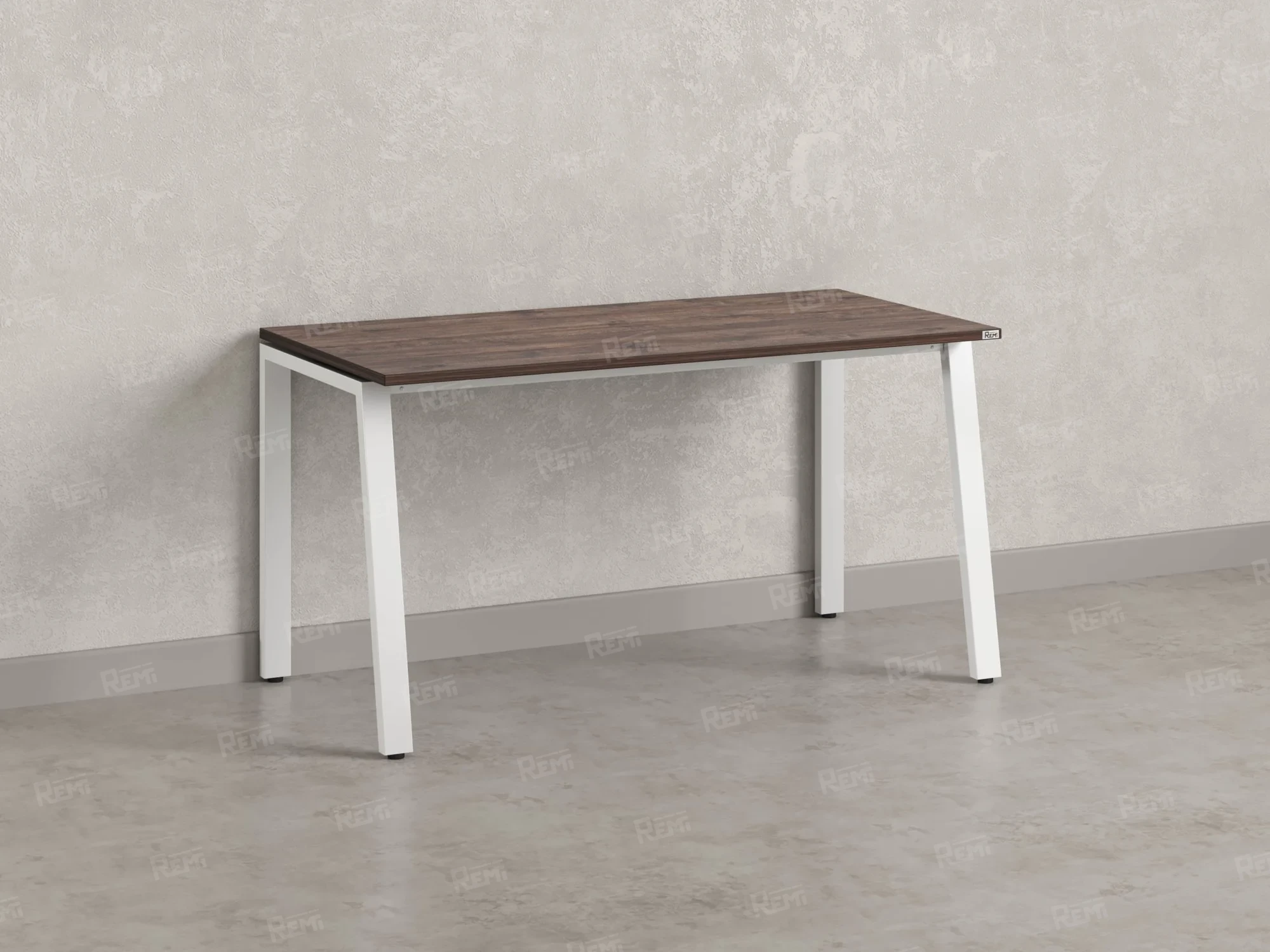 Стол прямой на Л-образных опорах 1600x600x750 RM004-16x6 Дуб Апрельский шоколад/Белый