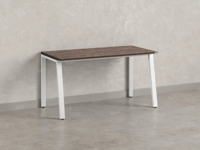 Стол прямой на Л-образных опорах 1600x600x750 RM004-16x6 Дуб Апрельский шоколад/Белый
