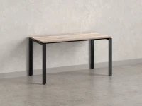 Стол прямой на П-образных опорах 1000x600x750 RM001-10x6 Дуб Маувелла/Черный