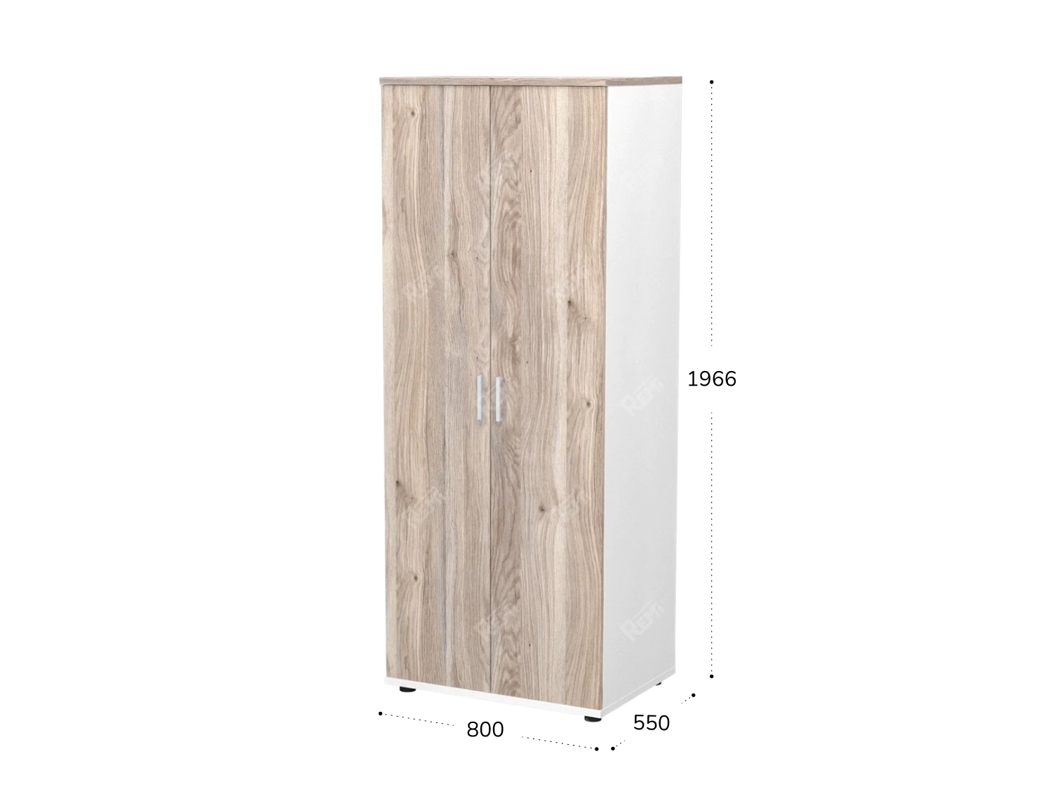 Гардероб 800x550x1966 RTD003 Дуб Маувелла/Белый. Серия Тандем / Tandem. Серия Тандем / Tandem