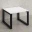Журнальный стол с полкой 700x700x550 RM182-7x7 Белый/Черный