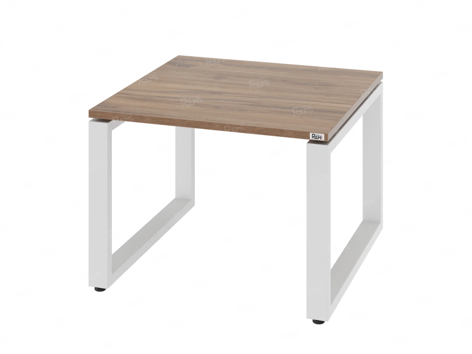 Журнальный стол с полкой 800x600x550 RM182-8x6 Дуб Юстус/Белый