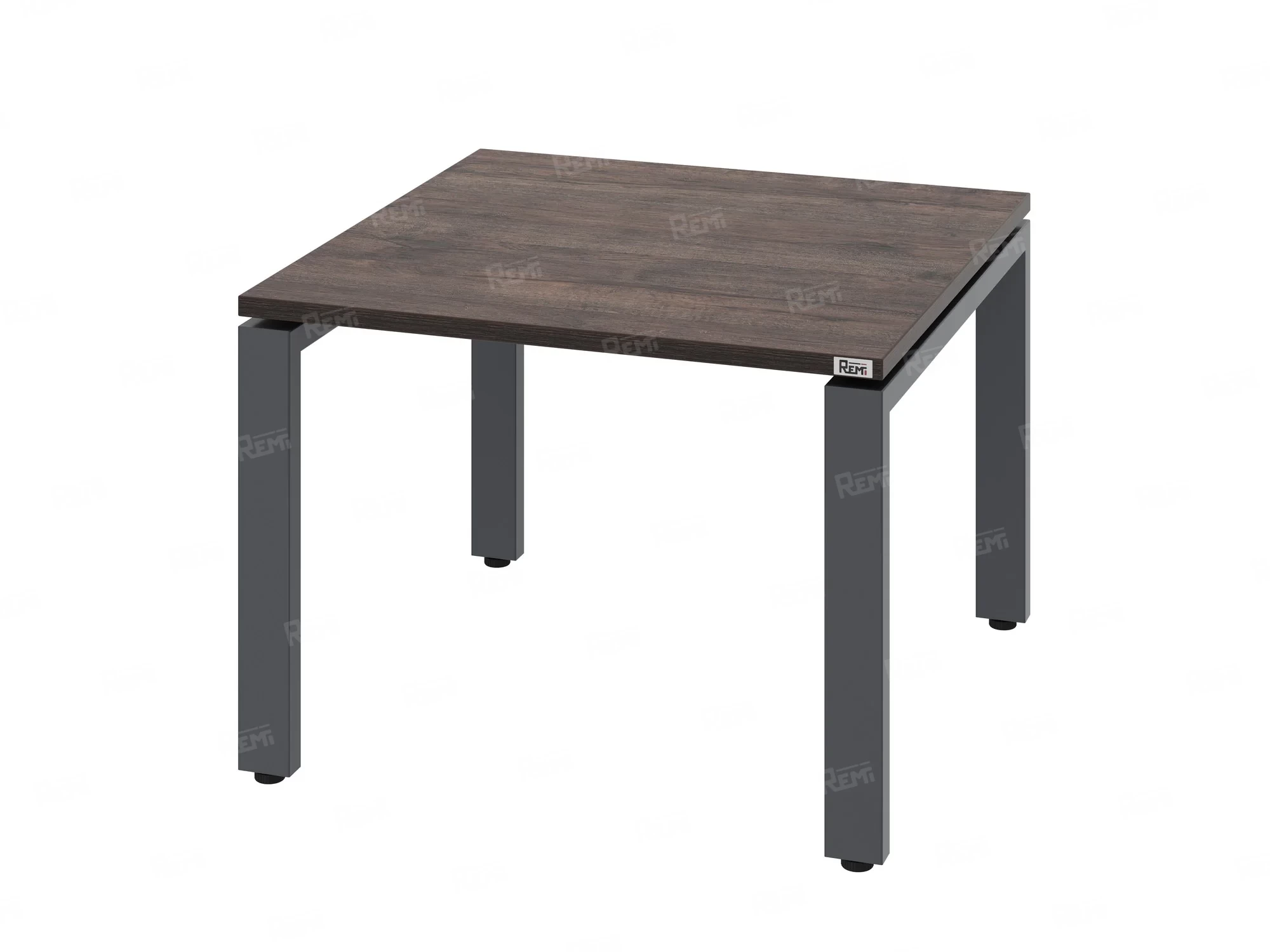 Журнальный стол с полкой 800x800x550 RM183-8x8 Дуб Апрельский шоколад/Серый