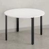 Круглый стол на П-образных опорах 1300x1300x750 RM186-13x13 Белый/Черный