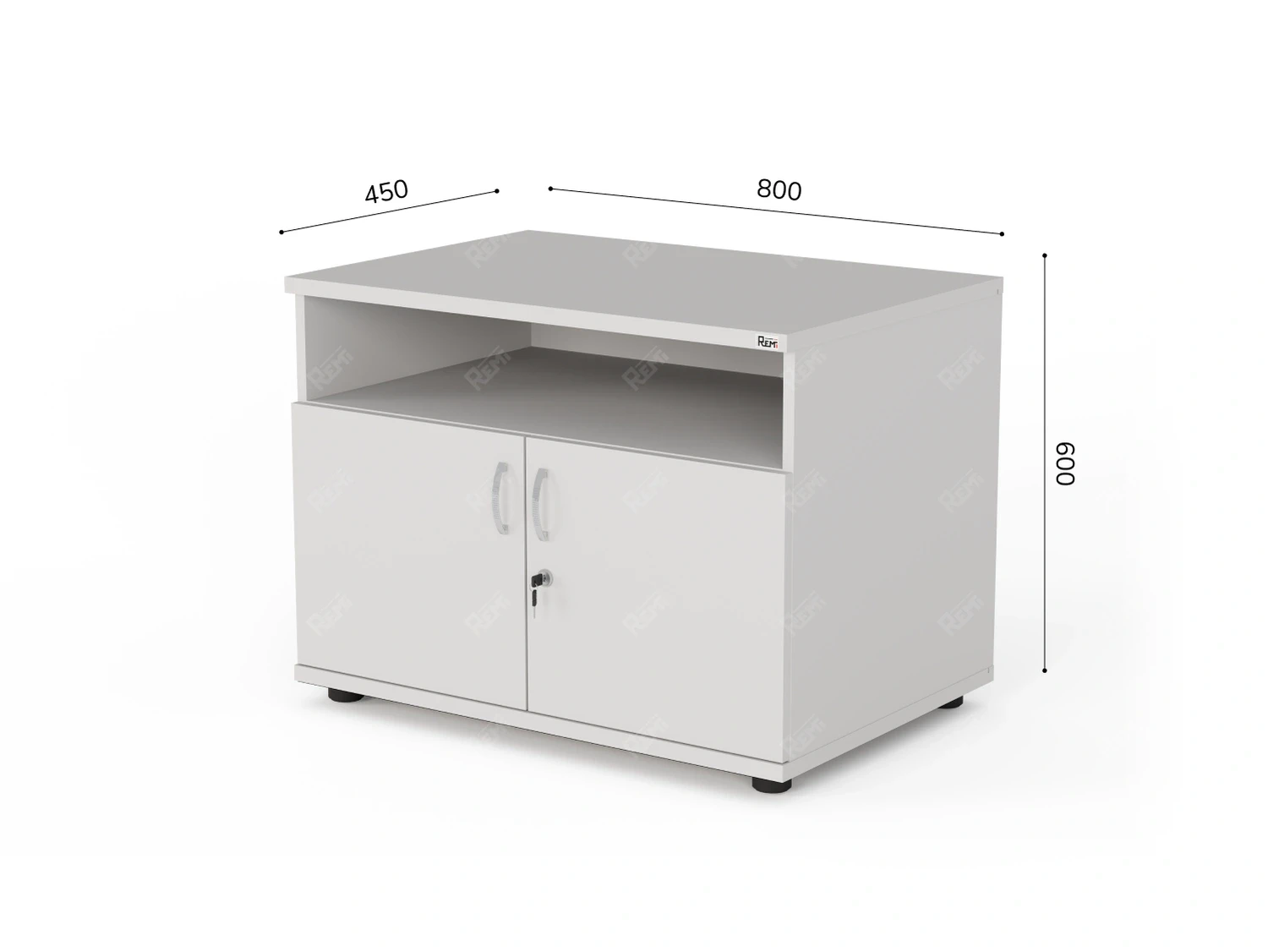 Тумба под RLG018 оргтехнику 80x45x60 Белый, Серия ЛАЙТ | LIGHT