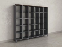 Стеллаж, 30 ячеек 2250х370х1980 RM143-225x37 Дуб Апрельский шоколад/Серый