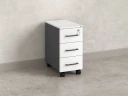 Тумба мобильная,3 ящика 300x500x600 RM123-30x50 Белый/Серый