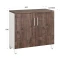 Шкаф низкий распашной, 2 уровня 900x600x850 RM147-90x60 Дуб Апрельский шоколад/Белый