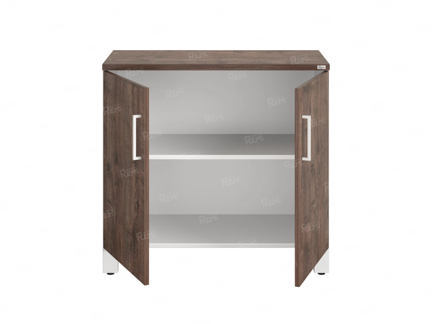 Шкаф низкий распашной, 2 уровня 900x600x850 RM147-90x60 Дуб Апрельский шоколад/Белый