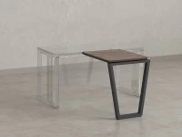 Брифинг прямой, с парящей столешнецей, на U-образном каркасе 1200x600x750 RM074-12x6 Дуб Апрельский шоколад/Серый