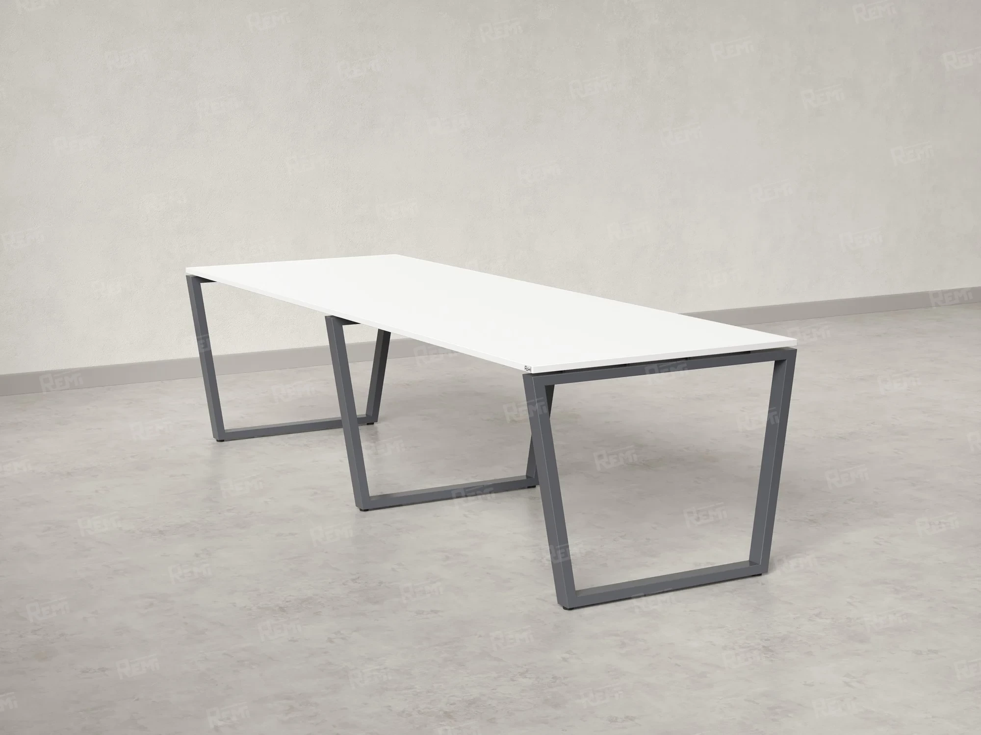 Cтол для переговоров, на V-обазном каркасе 2300x1000x750 RM082-230x100 Белый/Серый