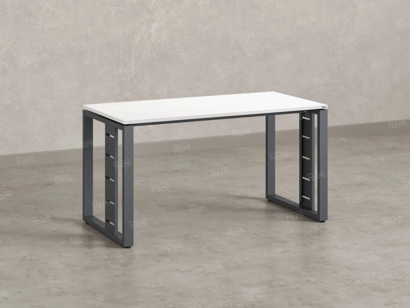 Стол прямой на О-образных опорах 2000x800x750 RM040-20x8 Белый/Серый