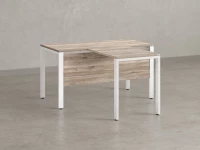 Стол с брифингом на П-образных опорах с экраном ЛДСП RM044-16x6 1600x2200x750 Дуб Маувелла/Белый