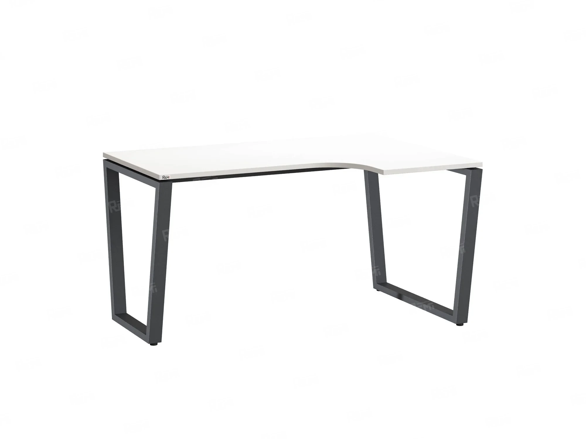 Стол угловой, U-опора, правый 1600x800/1000x750, RM050-16x8-10 Белый/Серый