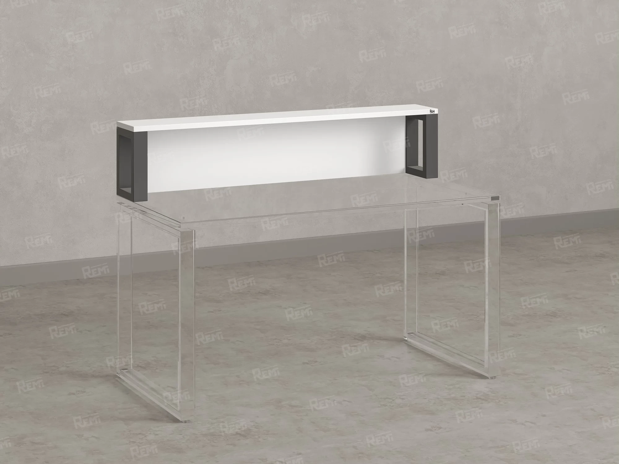 Надстройка для стола 1000x200x300 RM208-100x40 Белый/Серый