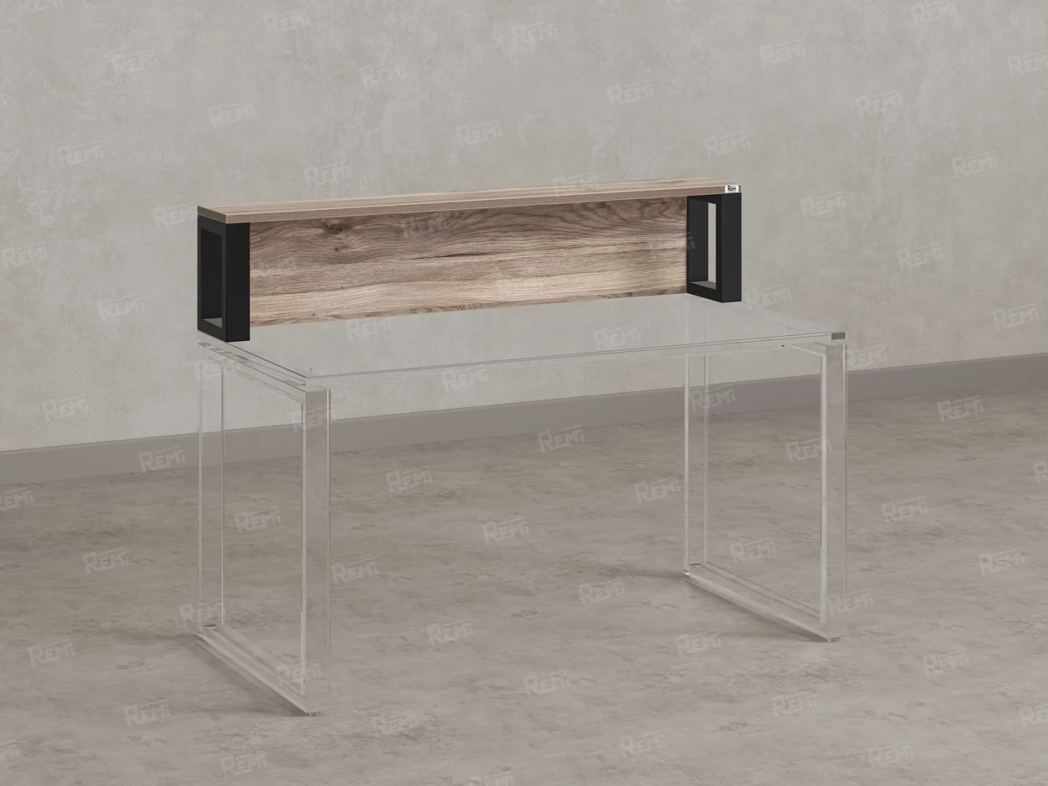 Надстройка для стола 800x200x300 RM208-80x40 Дуб Маувелла/Черный