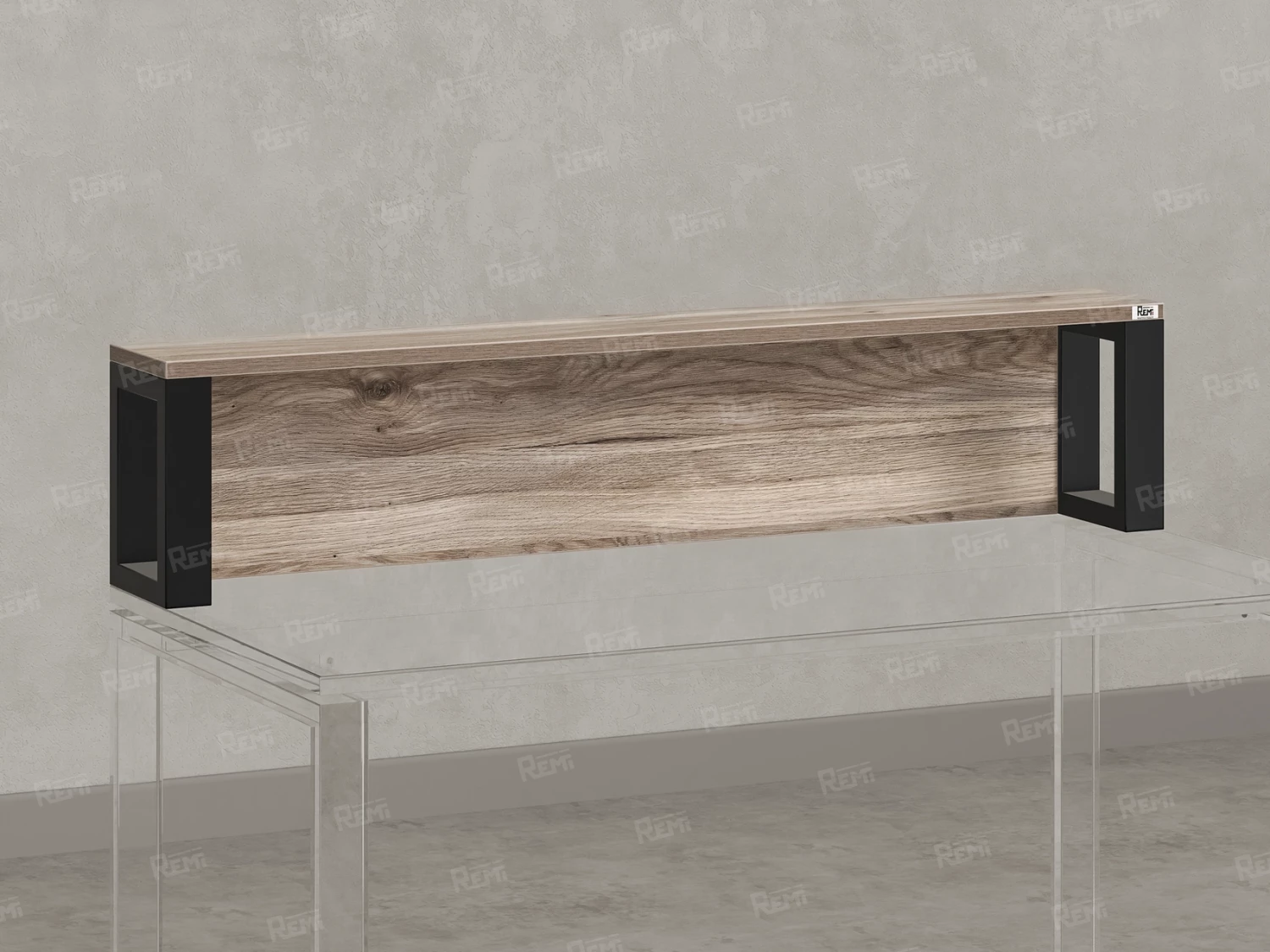 Надстройка для стола 800x200x300 RM208-80x40 Дуб Маувелла/Черный