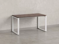 Стол прямой на O-образных опорах 1600x800x750 RM002-16x8 Дуб Апрельский шоколад/Белый