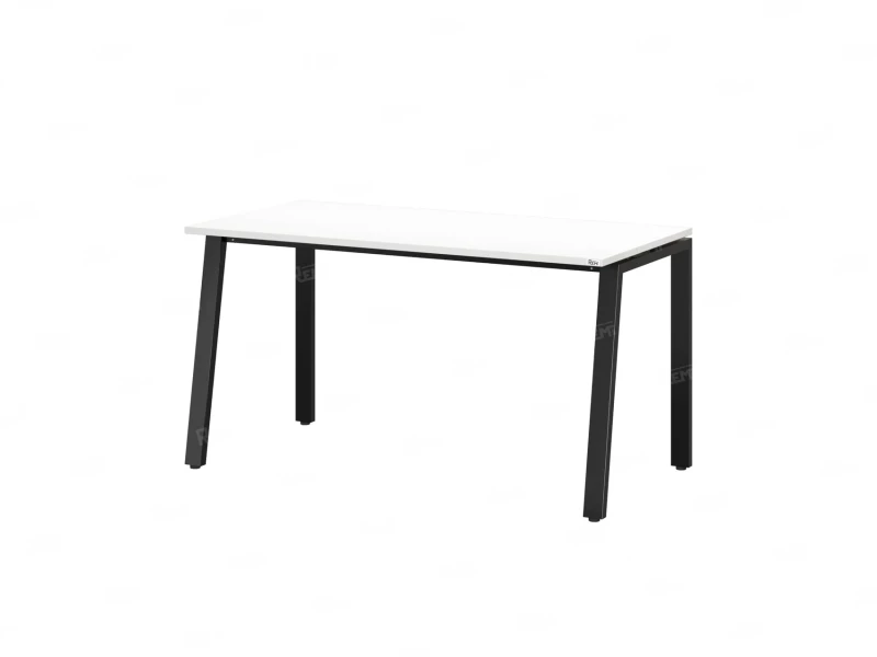 Стол прямой на Л-образных опорах 2000x700x750 RM004-20x7 Белый/Черный