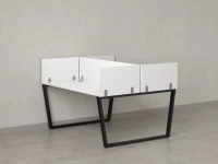 Бенч-система, 2 рабочих места, 5 ЛДСП экранов 1200x1400x750 RM172-4-12x14 Белый/Черный