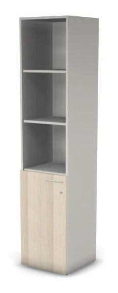 Шкаф полуоткрытый RAC064 с замком левый 45,1x44,8x198,2см Сосна Аланд/Серый камень, Серия Аккорд / Accord. Серия Аккорд / Accord. Серия Аккорд / Accord