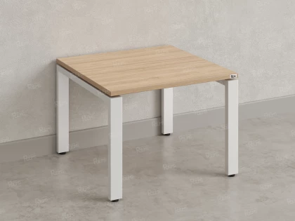 Журнальный стол с полкой 1200x600x550 RM183-12x6 Вяз Швейцарский светлый/Белый