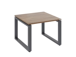 Журнальный стол с полкой 800x600x550 RM182-8x6 Дуб Юстус/Серый