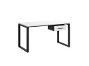 Стол прямой с подвесной тумбой, О-опора 2000x800x750 RM036-20x8 Белый/Черный