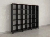 Стеллаж, 30 ячеек 2250х370х1980 RM143-225x37 Дуб Апрельский шоколад/Черный