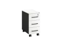 Тумба мобильная,3 ящика 300x500x600 RM123-30x50 Белый/Черный