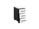 Тумба мобильная,3 ящика 300x500x600 RM123-30x50 Белый/Черный